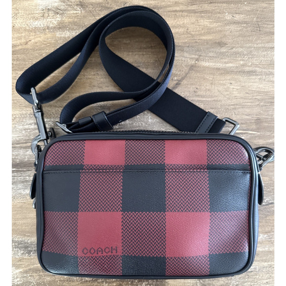 Coach Graham Crossbody Bag With Buffalo Plaid Print Authentic - Picture 4 of 8